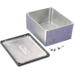 HAMMOND MANUFACTURING 1550WC - Carcasa de aluminio, 115 x 90 x 55 mm, plateado, IP66