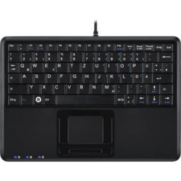 PERIXX PERIBOARD-510HP - Teclado, USB, panel táctil, negro