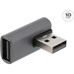 DELOCK 67428 - Adaptador USB 10 Gbps, USB Tipo-A macho a USB Tipo-A hembra, aco