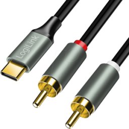 LOGILINK CUA0141 - Cable de audio USB, C a cinch 2x, estéreo, 1,5 m.