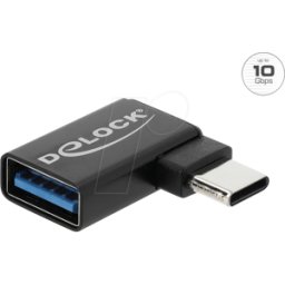 DELOCK 67427 - Adaptador USB 10 Gbps, USB Type-C™ macho a Tipo-A hembra, acodad