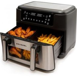 Grunkel 8426156019024 freidora Doble 10 L Independiente 2800 W Freidora de aire caliente Negro