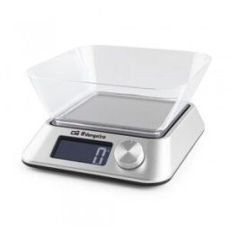 Báscula de Cocina Electrónica Orbegozo PC 1030 - hasta 5kg - Plata