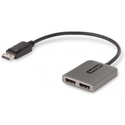 StarTech.com Hub MST de 2 Puertos DisplayPort 1.4 - Divisor Splitter DP para 2 Monitores - Adaptador