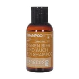 Benecos champu unisex cerveza mini viaje 50ml. bio vegano
