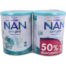 Nan nan optipro 2 2 x 800 g (2a un 50%) 10 aÃ?os nan