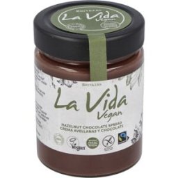 La vida vegan crema de chocolate y avellanas 270gr. bio vegan
