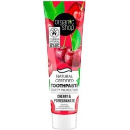 Organic shop os cereza y granada pasta de dientes natural certificada «pr