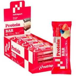 Nutrisport barrita proteica white choco-red berries 24uds.