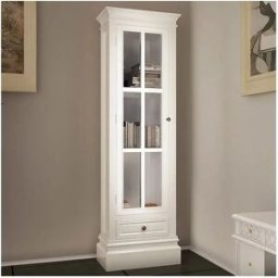 vidaxl Librería elegante con 3 estantes madera blanca