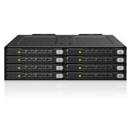 Rack ICY DOCK MB998V4P-B para 8 SSD NVMe U.2/U.3 PCIe 4.0 5,25" metálico