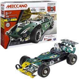 Meccano Retro Friction Cabriolet 5 en 1 Motor de Arrastre 225 piezas