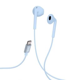 Auriculares TnB ESTYPEC2BL con cable USB-C, micrófono y control de volumen azules