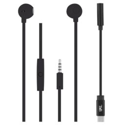 Auriculares TnB Sweet con cable USB-C para llamadas y música negros