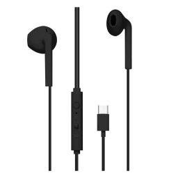 Auriculares T'nB C-Buds con cable USB-C para llamadas y música negros