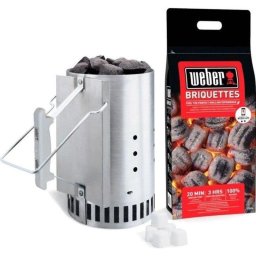 Kit de encendido Weber Rapidfire chimenea y combustible para barbacoa de carbón