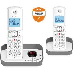 Alcatel F860 Voice DUO Teléfono DECT Inalámbrico Pack 2 Terminales Contestador