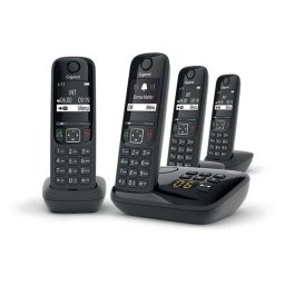 Teléfono Fijo Inalámbrico Gigaset AS690A Quattro 4 Terminales Contestador