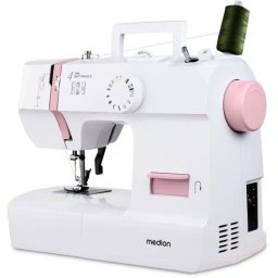 Máquina de coser MEDION Life SM70 Rosa 12 puntadas 700 SPM enhebrado automático