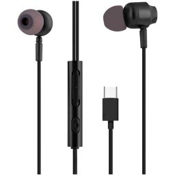 Auriculares T'nB C-Buds con cable USB-C intraurales para llamadas y música, negros