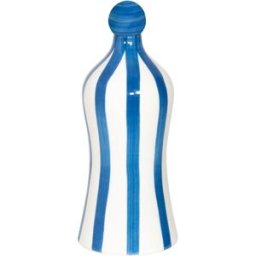 Lido - botella de cerámica zafferano con rayas azules