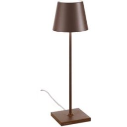 Lámpara de mesa led corten aluminio 11x38 cm zafferano