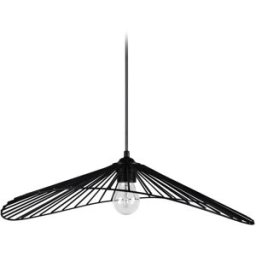 Tosel Lámpara de suspensión fil irregular metal pantalla negro D44 cm