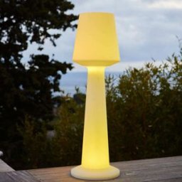 LUMISKY Lámpara de pie inalámbrica blanco h110cm