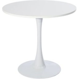Meubles Cosy Mesa redonda de comedor 4 personas blanca estilo industrial