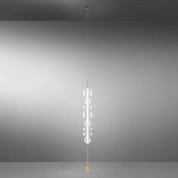 Perenz Lámpara de pie en aluminio y cristal oro cepillado 37w 3000k