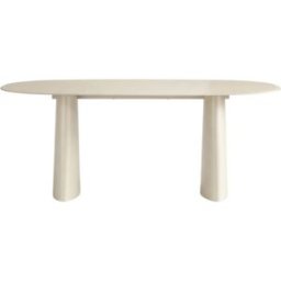 MondoViro Mesa fija de diseño gris paloma en cristal opaco, 220x110 cm, 76h