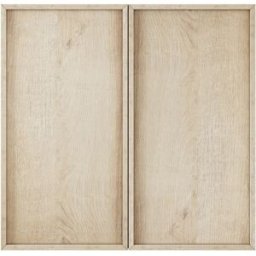 Urban Meuble Armario de pared para baño de roble con dos puertas sin tiradores