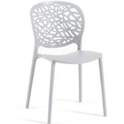 Fuori Set de 4 sillas de jardín apilables en resina gris