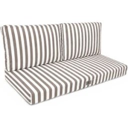 Deco Arts Cojines para sofá jardín 120x60cm - rayas beige