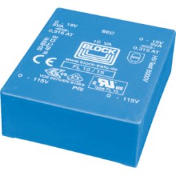 BLOCK TRANSFORMATOREN UI 39/8 212 - Transformador 10va, 2x 12V, 2x 416mA