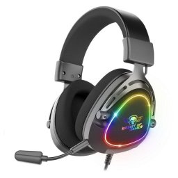 Auriculares Spirit of Gamer Elite H40 con cable, Jack 3,5 mm y USB, RGB, Negro