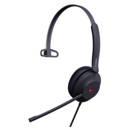 Auriculares Yealink UH37 mono con cable USB-C/A para oficina con cancelación de ruido, micrófono y luz busylight, negro