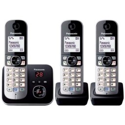 Teléfono inalámbrico Panasonic KX-TG6823 DECT/GAP 3 terminales contestador