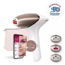 Depiladora IPL Philips Lumea 9900 BRI973/00 inalámbrica 5 niveles 3 cabezales SkinAI