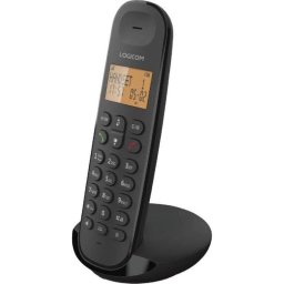 Teléfono inalámbrico Logicom Iloa 155T DECT/GAP Negro con manos libres y contestador