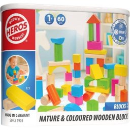 Hero Heros Bloques de Construcción de Madera 60 piezas