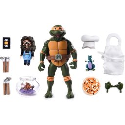 Figura Ultimate Michelangelo Is A Partying Dude Tmnt Las Tortugas Ninja Articulada 18 Cms
