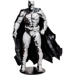Figura Batman Line Art Variant Con Cómic Black Adam Gold Label Dc Articulada 18 Cms
