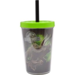 Vaso Con Pajita Jurassic World Triceratops 300 Mls