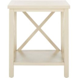 Safavieh Mesa auxiliar en madera maciza, blanco