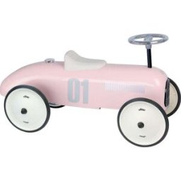 Vilac Coche de carreras correpasillos de metal rosa 76 x 38 x 40 cm