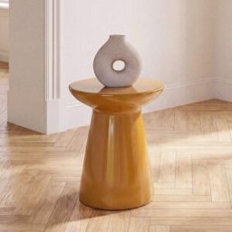 Maisons du Monde Mesa auxiliar de arcilla color bronce