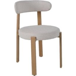 Mobili Rebecca Set de 2 sillas de salón en poliéster acero beige 80x51x55