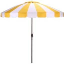 Safavieh Sombrilla en metal/tejido, amarillo rayado