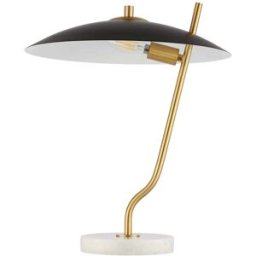 Safavieh Lámpara de mesa en mármol/metal, negro